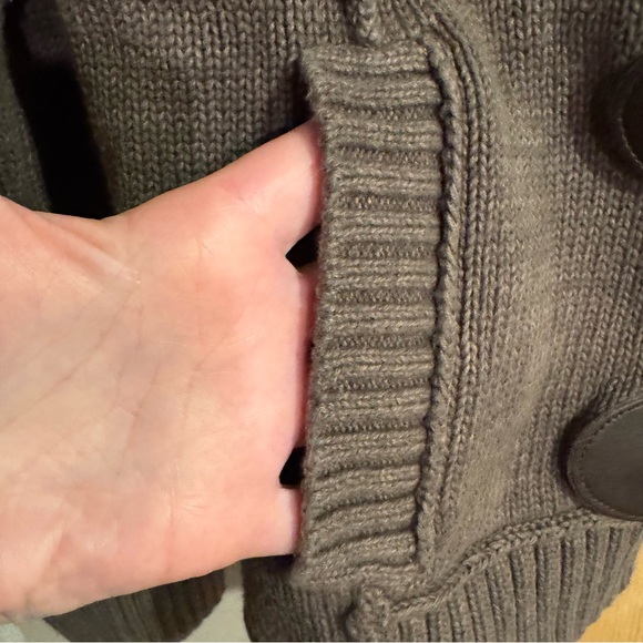 Lauren Ralph Lauren Olive Green Knit Toggle Button Cardigan Sweater - Picture 5 of 6